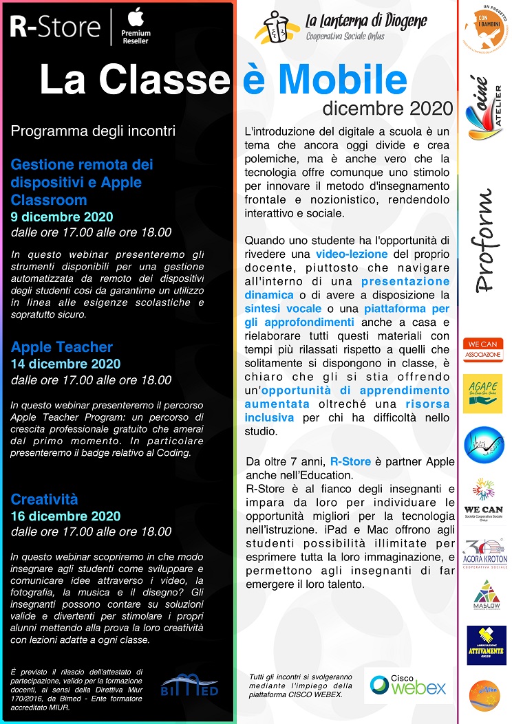 percorso di formazione online La Classe è mobile