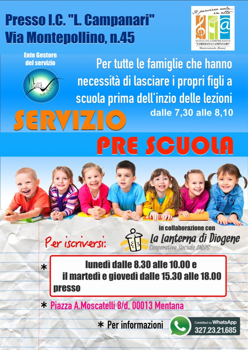 Iscrizioni pre scuola